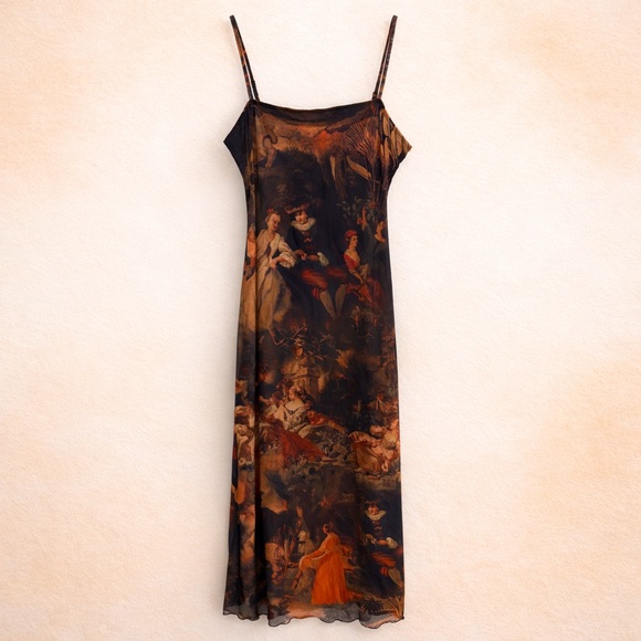 ART PRINT DRESS - Picture 1 of 8